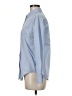 Everlane Chevron-herringbone Blue Long Sleeve Button-Down Shirt Size 6 - photo 5