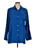 Chico's Design Blue 3/4 Sleeve Button-Down Shirt Size Lg (2) - photo 1