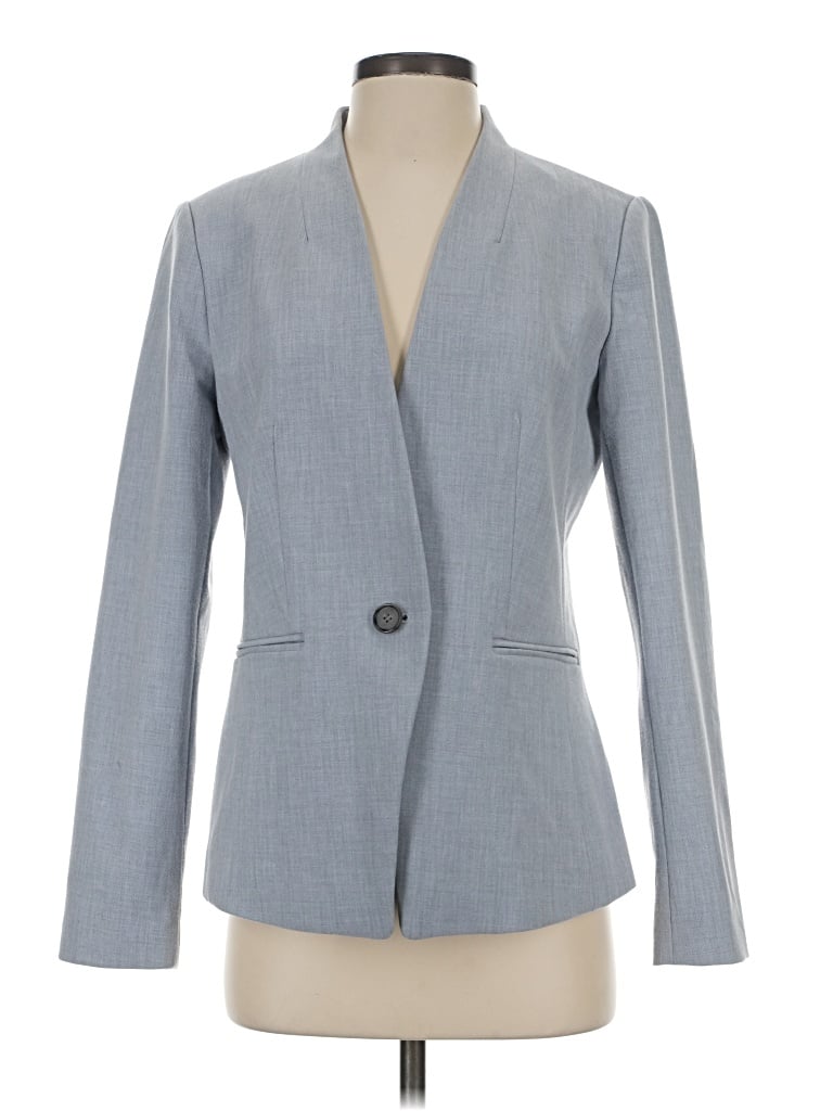 Pre-owned Ann Taylor Blazer Jacket In Gray