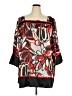 Venezia 100% Polyester Red 3/4 Sleeve Blouse Size 3X - photo 1