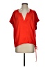 Halston Heritage 100% Polyester Red Short Sleeve Blouse Size 4 - photo 1