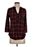 Always Indigo 100% Polyester Plaid Red 3/4 Sleeve Blouse Size S - photo 1