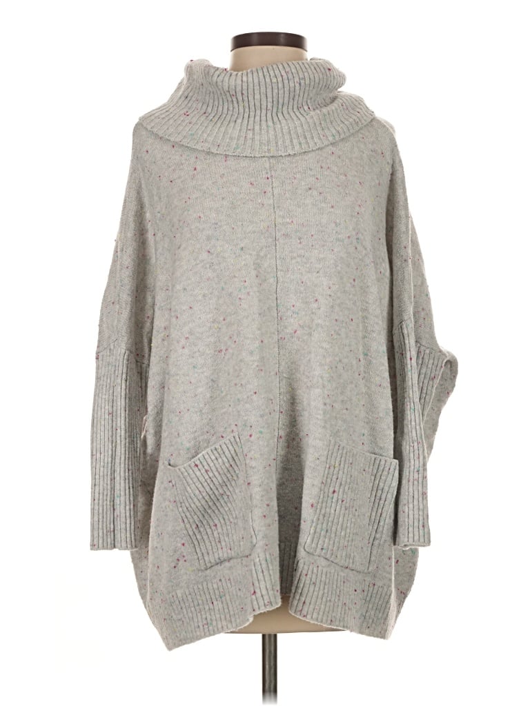 Pre-owned Ann Taylor Loft Turtleneck Sweater In Gray