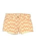 7 For All Mankind Chevron-herringbone Yellow Gold Shorts Size 27 waist - photo 1