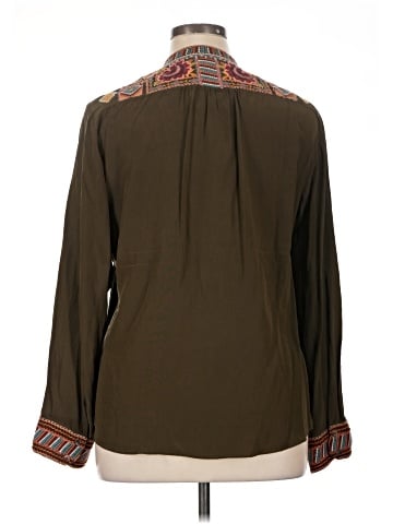 Johnny Was Long Sleeve Silk Top (view 2)