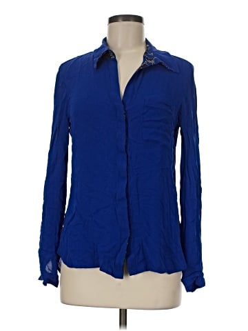 Diane von Furstenberg Long Sleeve Silk Top (view 1)