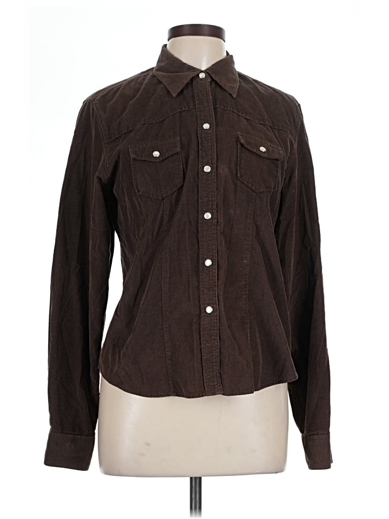 Pre-owned Horny Toad Long Sleeve Button Down Shirt In Brown
