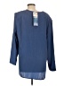 Graver Studio 100% Polyester Blue 3/4 Sleeve Blouse Size L - photo 2