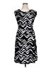 En Focus Studio Chevron-herringbone Black Cocktail Dress Size 14 - photo 1