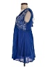 En Creme 100% Rayon Blue Cocktail Dress Size S - photo 5
