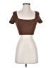 Babaton Brown Short Sleeve Top Size S - photo 1