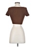 Babaton Brown Short Sleeve Top Size S - photo 2