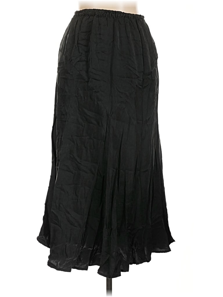 Pre-owned Sunny Leigh Silk Skirt In Black