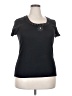 Extra Touch Black Short Sleeve Top Size 2X - photo 1