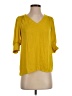 Maison d' Amelie 100% Polyester Yellow 3/4 Sleeve Blouse Size XS - photo 1