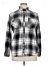 Natural Reflections Plaid Silver Long Sleeve Button-Down Shirt Size XL - photo 1