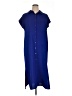 DKNY 100% Polyester Solid Blue Casual Dress Size 14 - photo 1