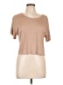Blue Rain Tan Short Sleeve Top Size L - photo 1