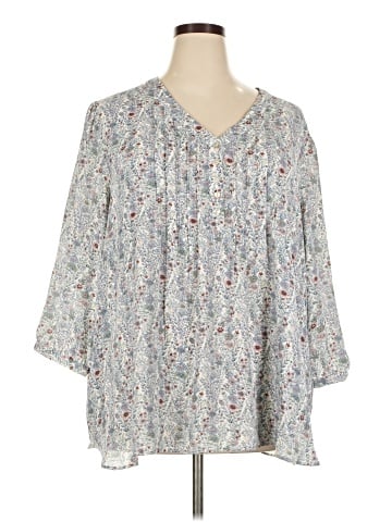 Rose + Olive 3/4 Sleeve Blouse (view 1)