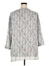 Rose + Olive 100% Polyester Gray 3/4 Sleeve Blouse Size 3X - photo 2
