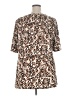 Cj Banks Animal Print Brown Short Sleeve Top Size 2X - photo 2