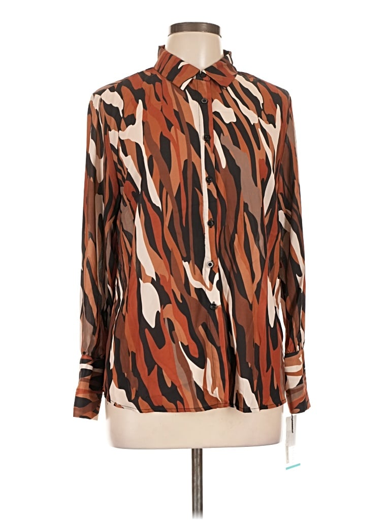Insight Long Sleeve Blouse In Brown