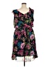 JBS 100% Polyester Floral Black Cocktail Dress Size 22 Petite - photo 2