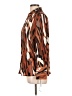 Insight 100% Polyester Animal Print Brown Long Sleeve Blouse Size L - photo 5