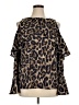 YOINS 100% Polyester Animal Print Brown 3/4 Sleeve Blouse Size 14 - photo 1