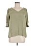 Maison d' Amelie 100% Polyester Green 3/4 Sleeve Blouse Size M - photo 1