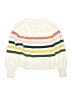 Lands' End 100% Cotton Stripes White Pullover Sweater Size 6 - 8 - photo 2