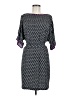 Donna Morgan Chevron-herringbone Black Casual Dress Size 6 - photo 1