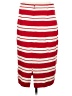 St. John Collection Stripes Red Wool Skirt Size 8 - photo 2