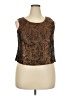 Positive Attitude Brown Sleeveless Blouse Size 18 Petite - photo 1