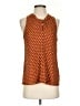 Anthropologie 100% Polyester Orange Sleeveless Blouse Size S - photo 1