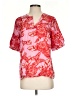 Vineet Bahl Red Short Sleeve Blouse Size S - photo 1