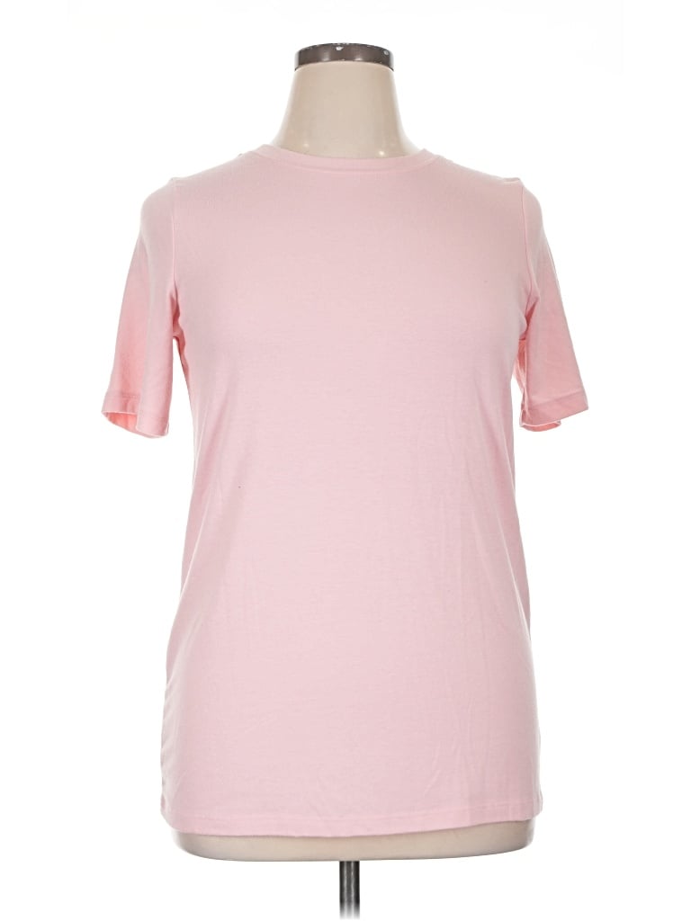 Pre-owned Zenana Short Sleeve T-shirt In Pink