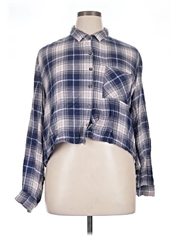 Charlotte Russe Long Sleeve Button-Down Shirt (view 1)