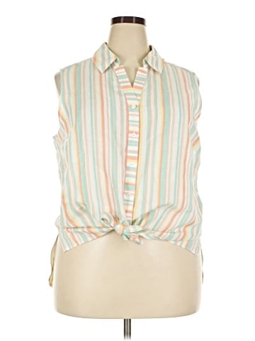 Foxcroft Sleeveless Button-Down Shirt (view 1)