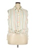 Foxcroft Stripes Ivory Sleeveless Button-Down Shirt Size 18 - photo 1