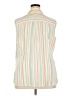 Foxcroft Stripes Ivory Sleeveless Button-Down Shirt Size 18 - photo 2