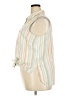 Foxcroft Stripes Ivory Sleeveless Button-Down Shirt Size 18 - photo 5