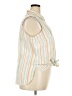 Foxcroft Stripes Ivory Sleeveless Button-Down Shirt Size 18 - photo 4