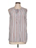 FRAME 100% Silk Stripes Gray Sleeveless Silk Top Size L - photo 1