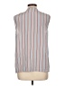 FRAME 100% Silk Stripes Gray Sleeveless Silk Top Size L - photo 2