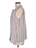 FRAME 100% Silk Stripes Gray Sleeveless Silk Top Size L - photo 5