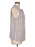 FRAME 100% Silk Stripes Gray Sleeveless Silk Top Size L - photo 4