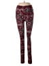 Lularoe Print Burgundy Leggings One size - photo 1