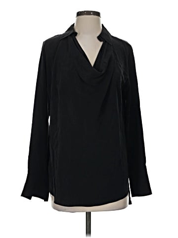 Vince. Long Sleeve Silk Top (view 1)