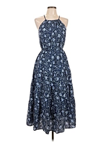 Madewell Cross-Back Halter Midi Dress in Vineyard Medallion (view 1)